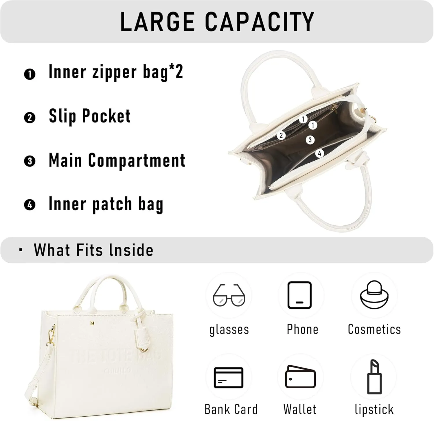 Tote Bag for Women, Top Handle Stachel Purse and Handbags with Shoulder Strap