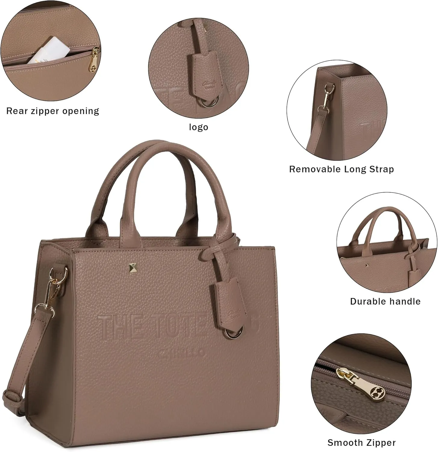 Tote Bag for Women, Top Handle Stachel Purse and Handbags with Shoulder Strap