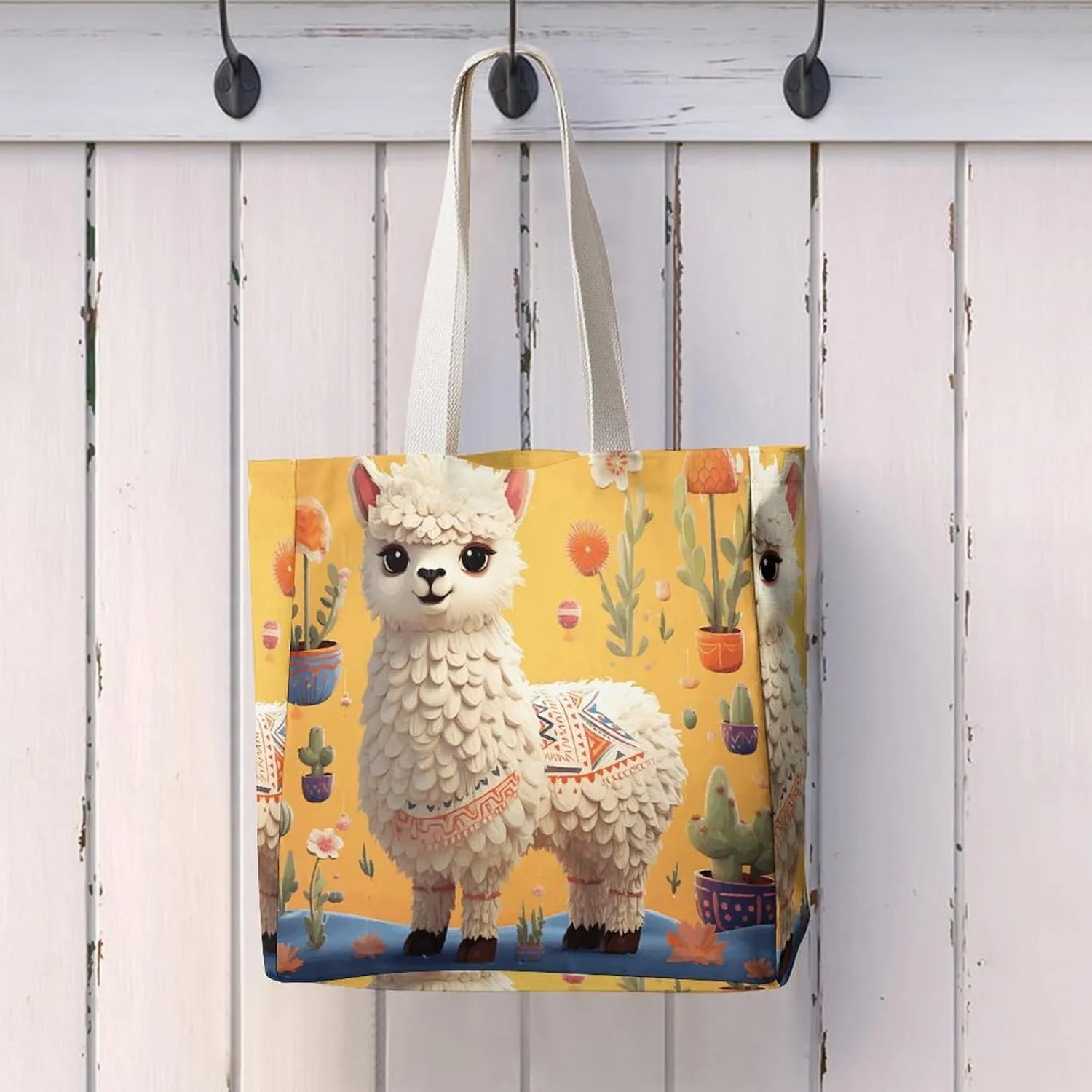 Tote Bag Laptop Handbag Cartoon Cute Otter Grocery Bag Canvas Shoulder Bag Crossbody Bag for Travel