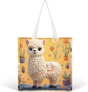 Tote Bag Laptop Handbag Cartoon Cute Otter Grocery Bag Canvas Shoulder Bag Crossbody Bag for Travel