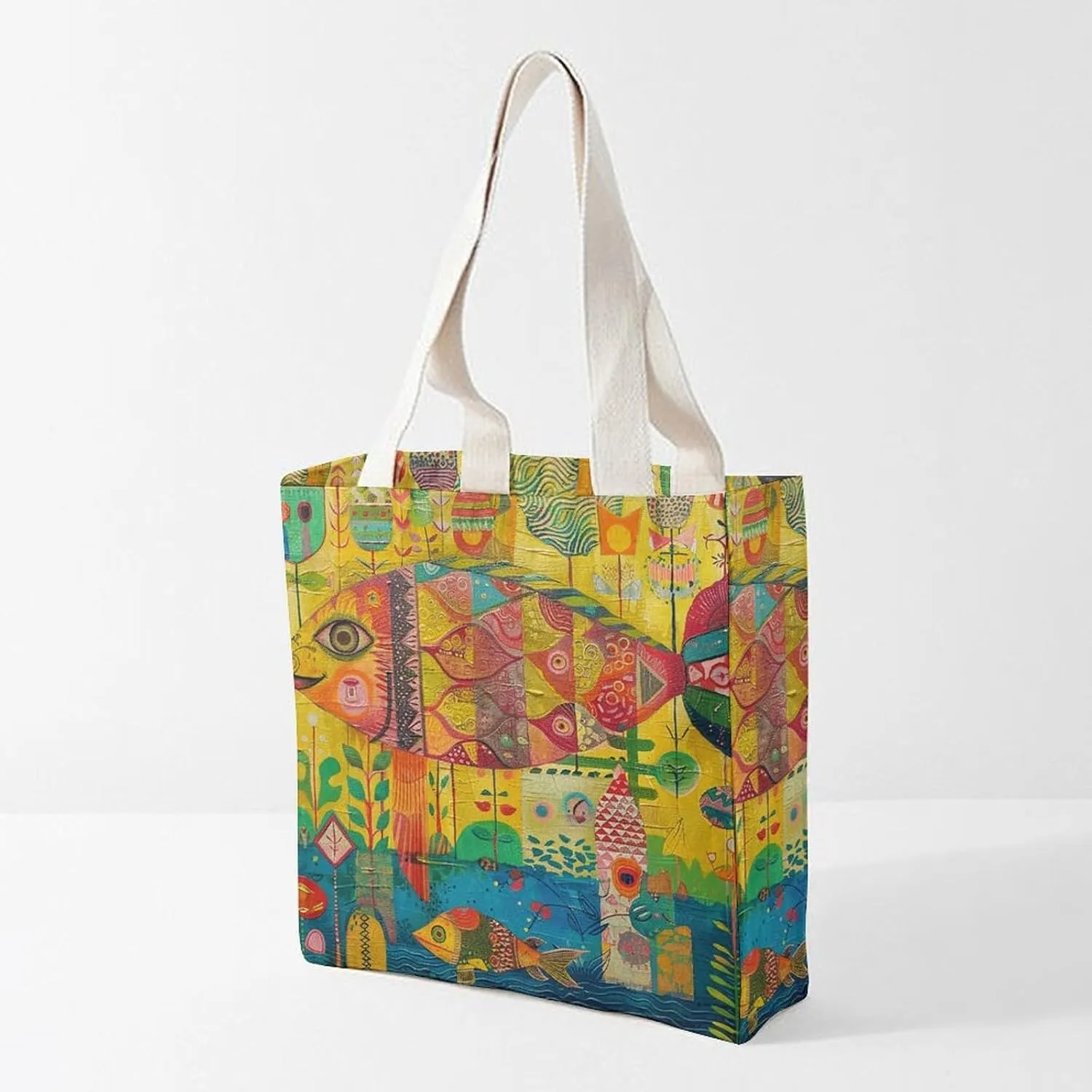 Tote Bag Laptop Handbag Classical Pattern Flowers Grocery Bag Canvas Shoulder Bag Crossbody Bag for Travel