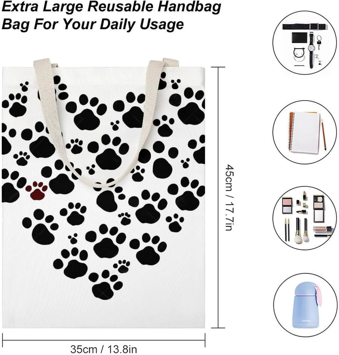 Tote Bag Laptop Handbag Cute Butterflies Grocery Bag Canvas Shoulder Bag Crossbody Bag for Travel