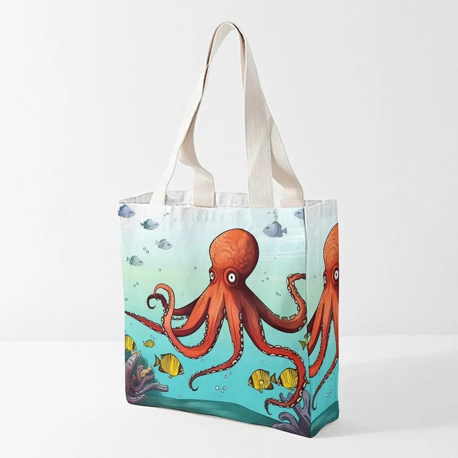 Tote Bag Laptop Handbag Elk Artwork Grocery Bag Canvas Shoulder Bag Crossbody Bag for Travel