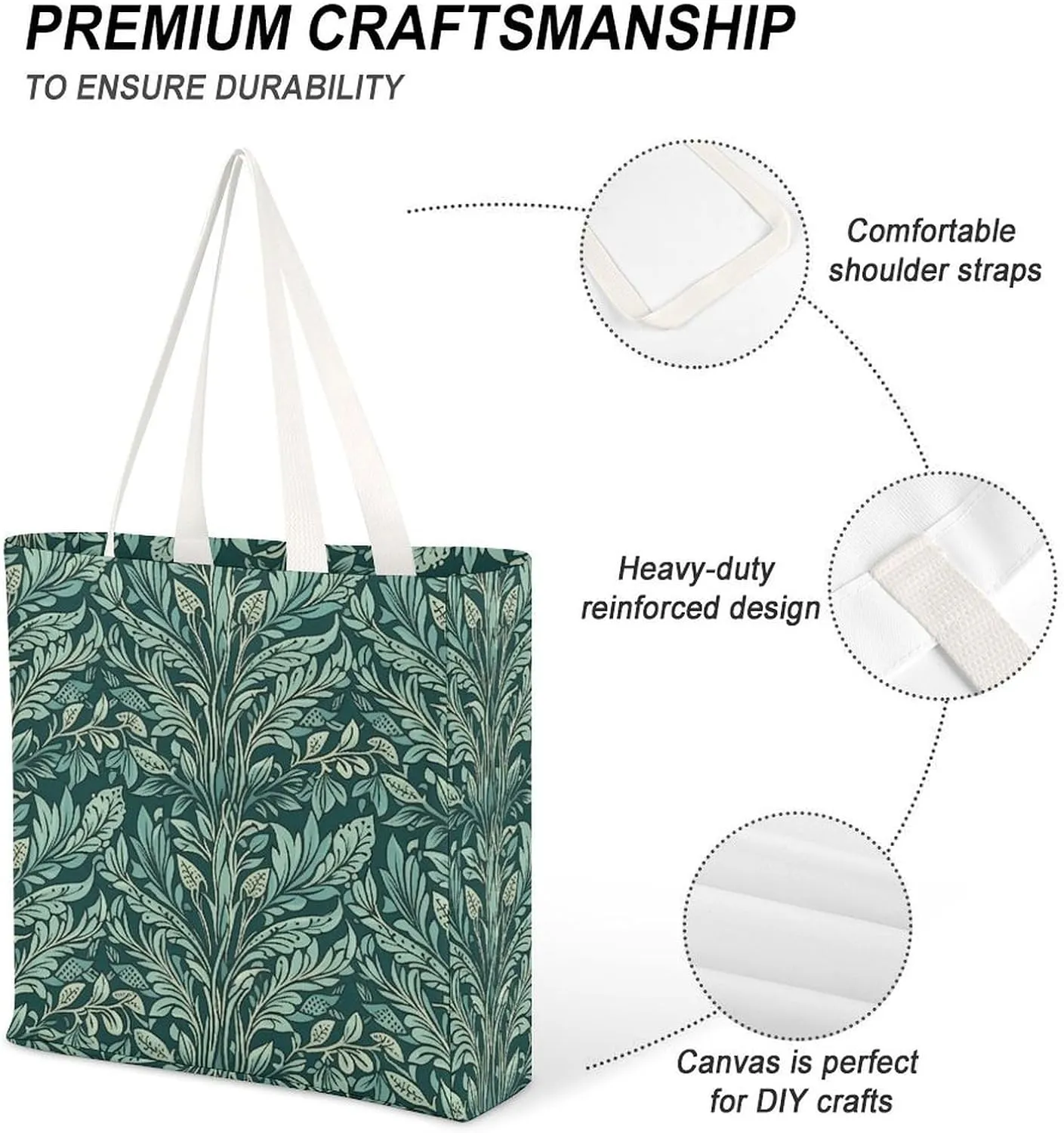 Tote Bag Laptop Handbag On Flowering Tree Grocery Bag Canvas Shoulder Bag Crossbody Bag for Travel