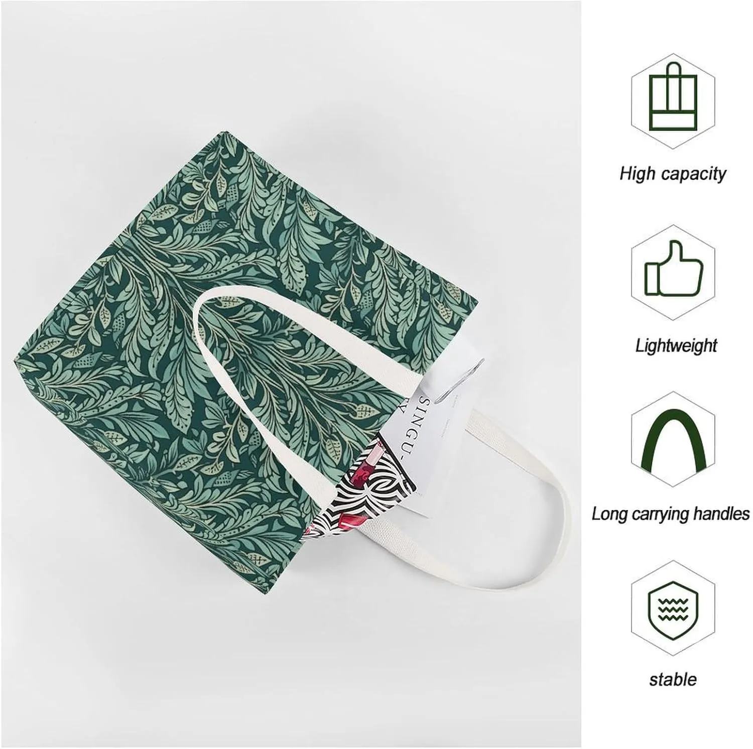 Tote Bag Laptop Handbag On Flowering Tree Grocery Bag Canvas Shoulder Bag Crossbody Bag for Travel