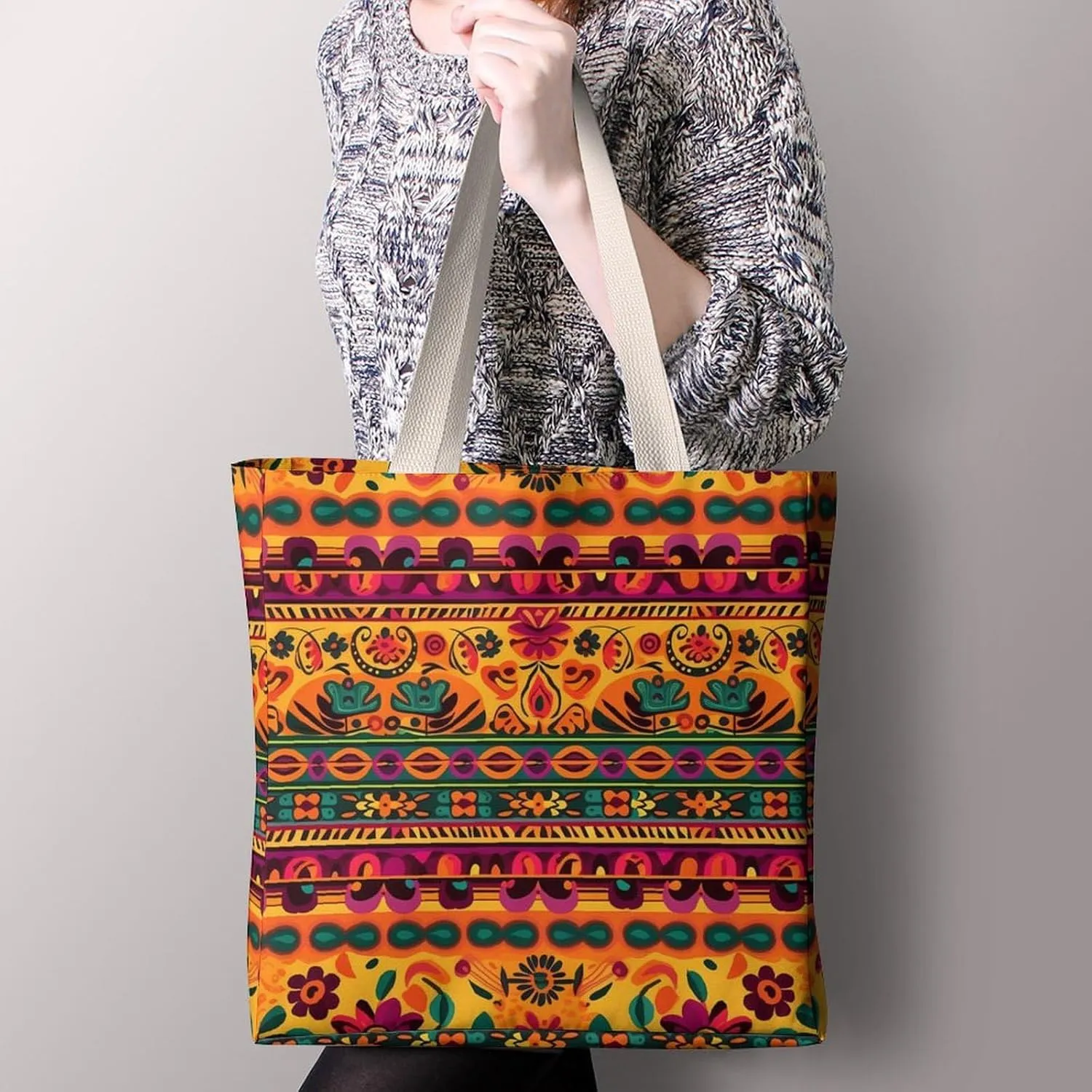 Tote Bag Laptop Handbag Small Animals Grocery Bag Canvas Shoulder Bag Crossbody Bag for Travel