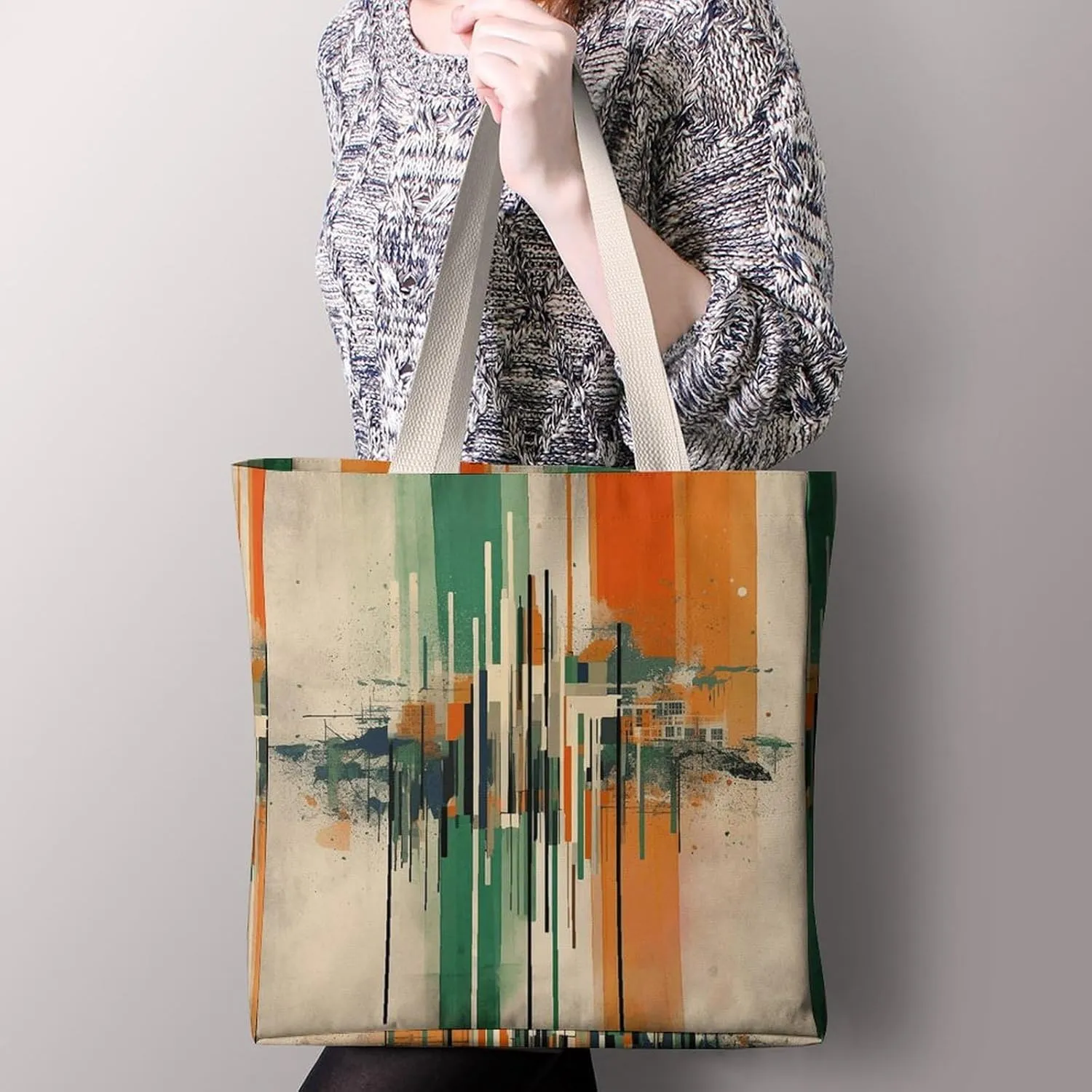Tote Bag Laptop Handbag Small Hound Pattern Grocery Bag Canvas Shoulder Bag Crossbody Bag for Travel