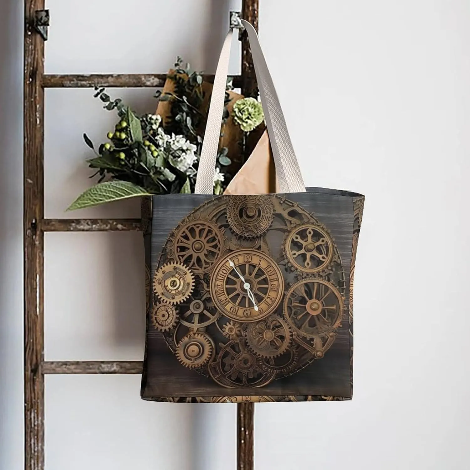 Tote Bag Laptop Handbag The Silent Monkey Grocery Bag Canvas Shoulder Bag Crossbody Bag for Travel