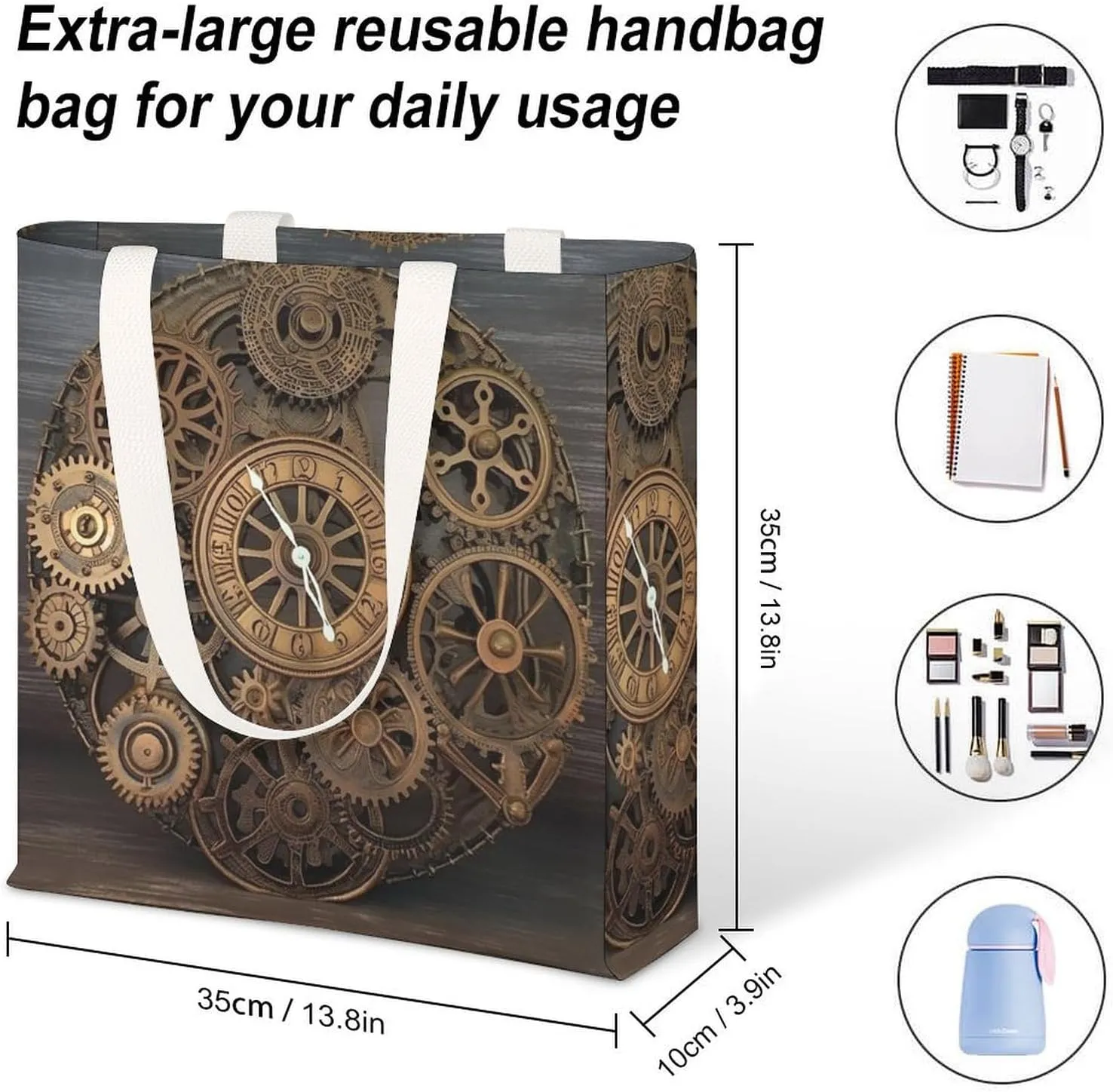 Tote Bag Laptop Handbag The Silent Monkey Grocery Bag Canvas Shoulder Bag Crossbody Bag for Travel