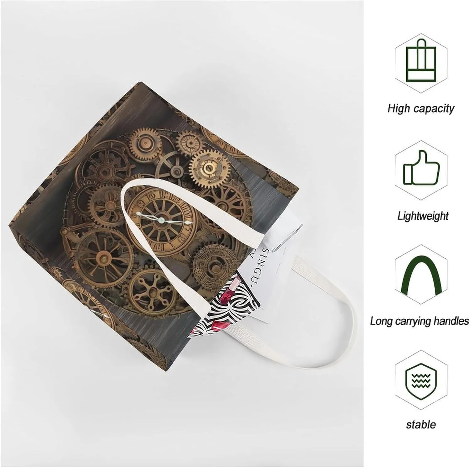 Tote Bag Laptop Handbag The Silent Monkey Grocery Bag Canvas Shoulder Bag Crossbody Bag for Travel