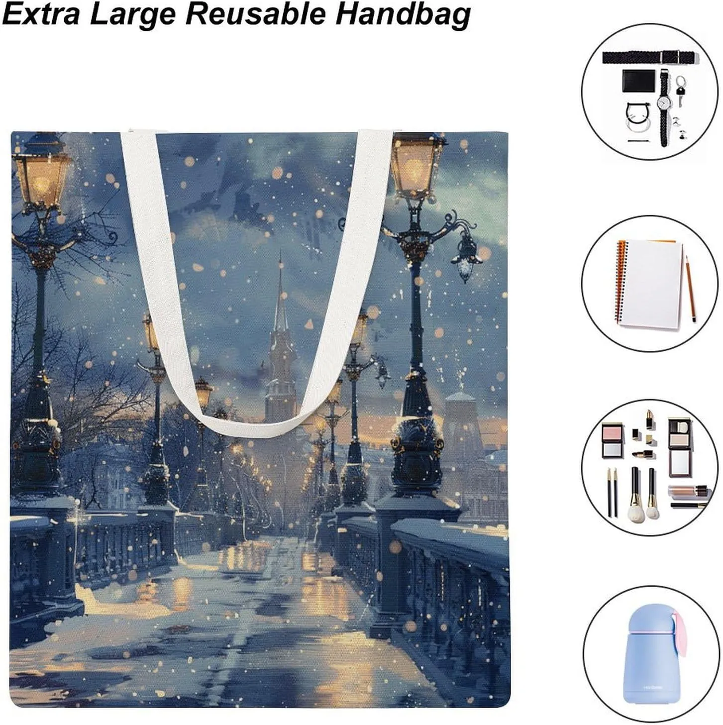 Tote Bag Laptop Handbag Wild Elk Grocery Bag Canvas Shoulder Bag Crossbody Bag for Travel