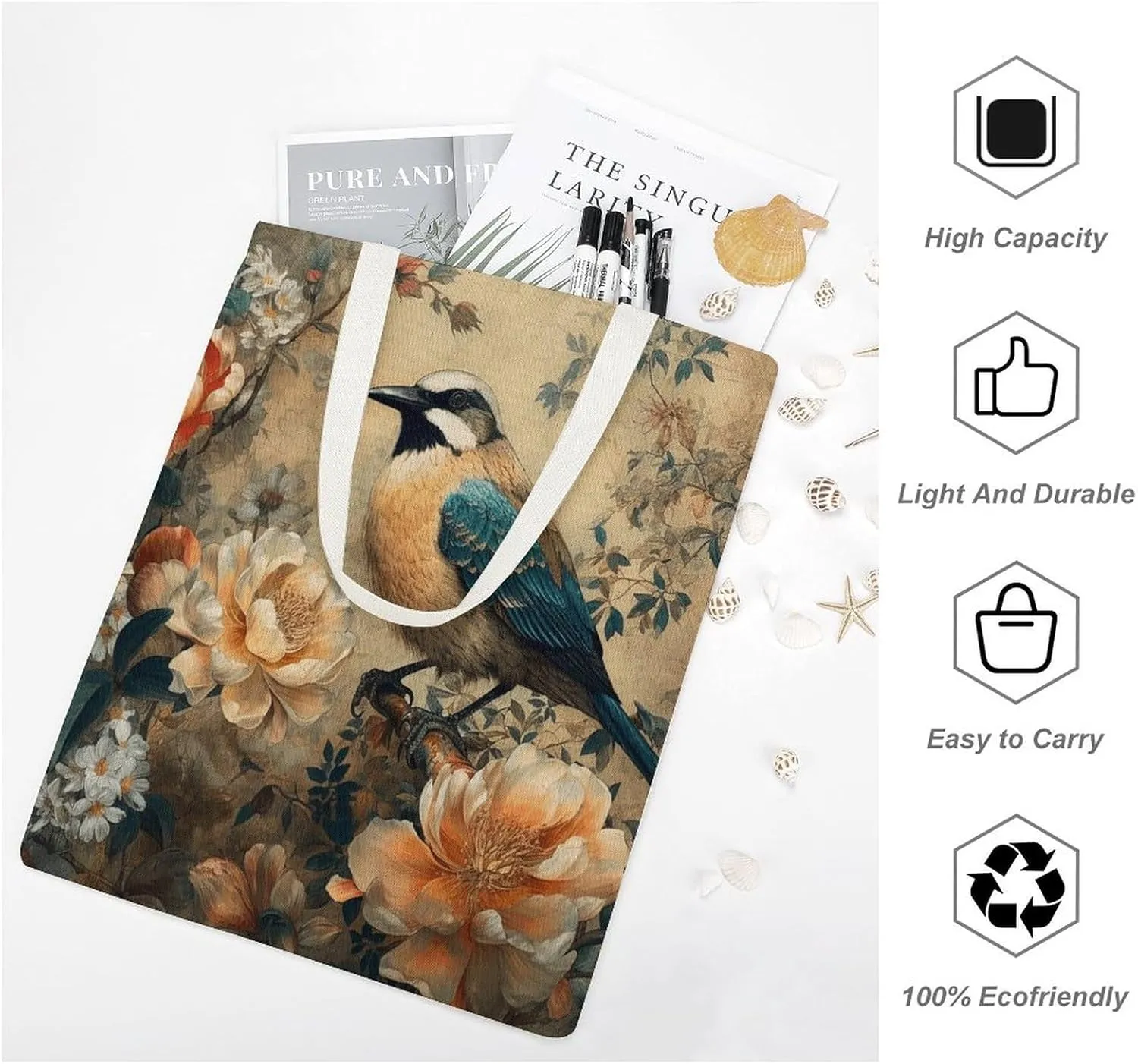 Tote Bag Laptop Handbag Wild Elk Grocery Bag Canvas Shoulder Bag Crossbody Bag for Travel