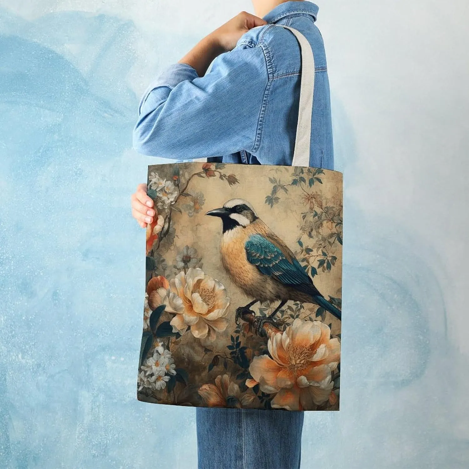 Tote Bag Laptop Handbag Wild Elk Grocery Bag Canvas Shoulder Bag Crossbody Bag for Travel