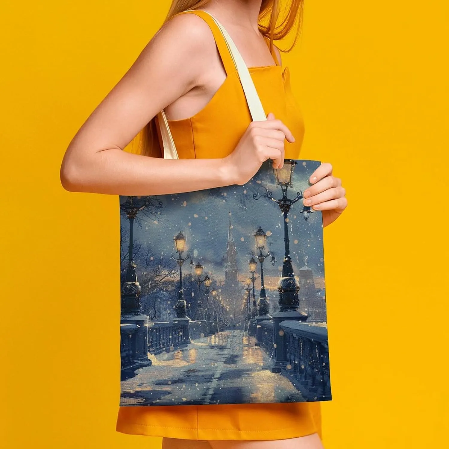 Tote Bag Laptop Handbag Wild Elk Grocery Bag Canvas Shoulder Bag Crossbody Bag for Travel
