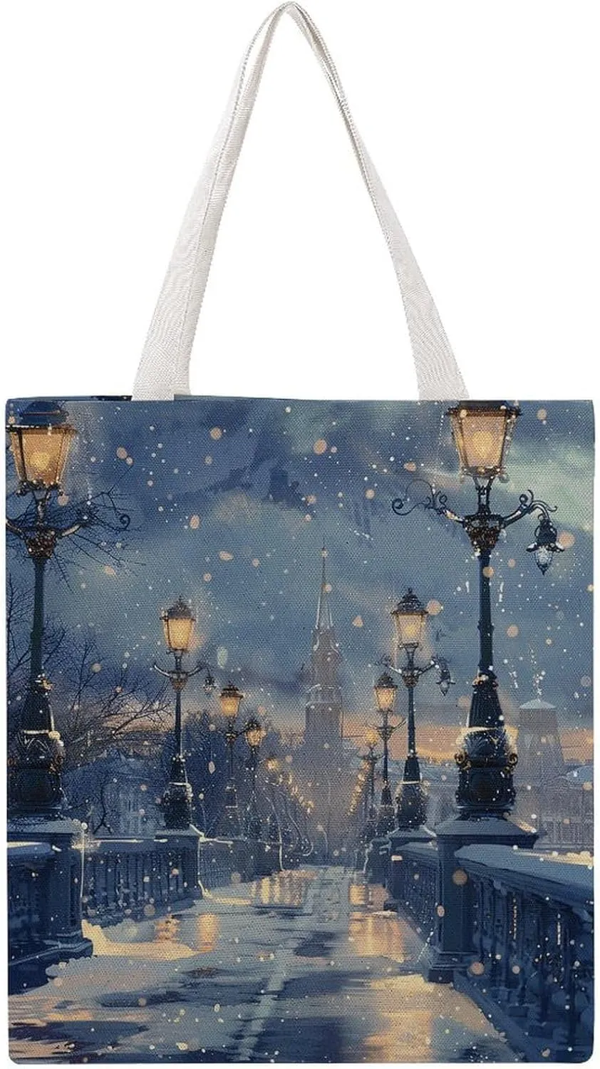 Tote Bag Laptop Handbag Wild Elk Grocery Bag Canvas Shoulder Bag Crossbody Bag for Travel