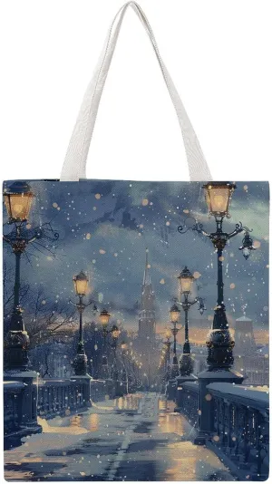 Tote Bag Laptop Handbag Wild Elk Grocery Bag Canvas Shoulder Bag Crossbody Bag for Travel