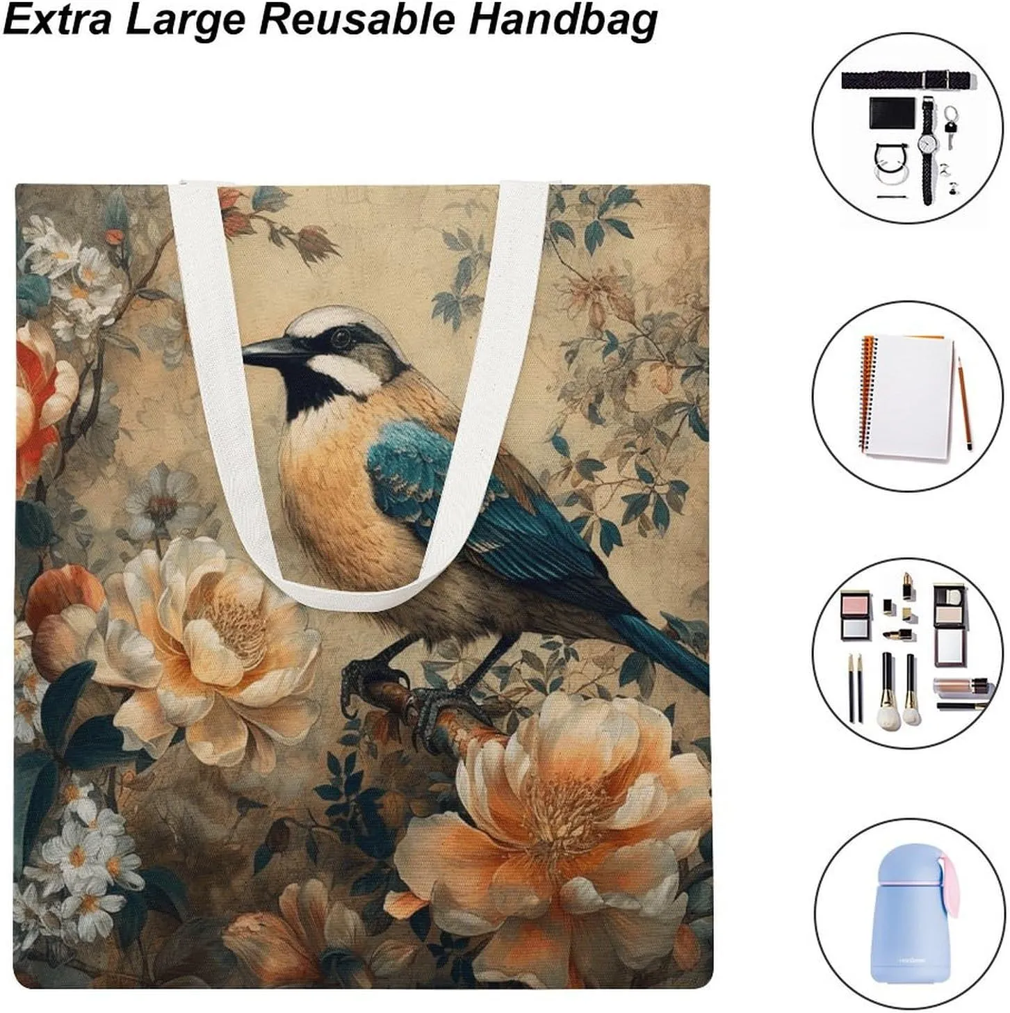 Tote Bag Laptop Handbag Wild Elk Grocery Bag Canvas Shoulder Bag Crossbody Bag for Travel