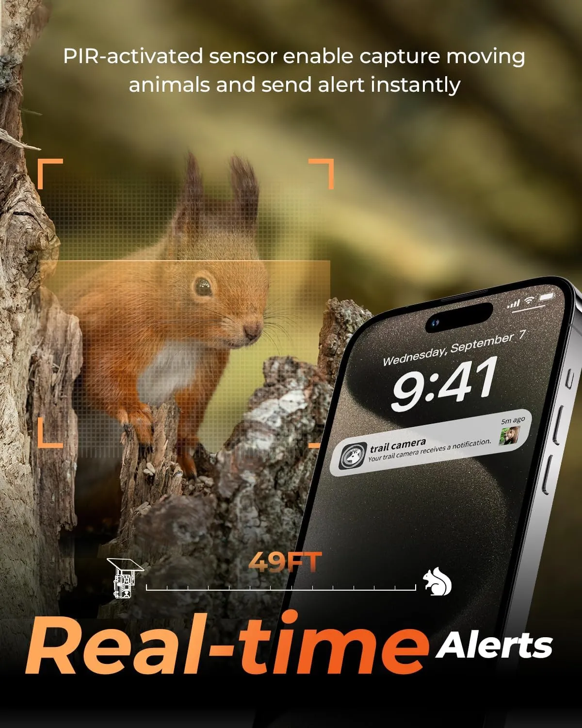 Trail Camera, 2k HD Live Feed Cellular Trail Cameras with Built-in SIM Card 4G Unlimited Data Plan Game Camera Solar Powered Motion Activated IP66 Waterproof Trail Cam No WiFi Needed