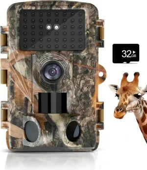 Trail Camera - 4K 48MP Game Camera with 0.05s Trigger Motion Activated Durable Materials,IP66 Waterproof,Night Vision,130 Wide-Angle for Capturing Wildlife