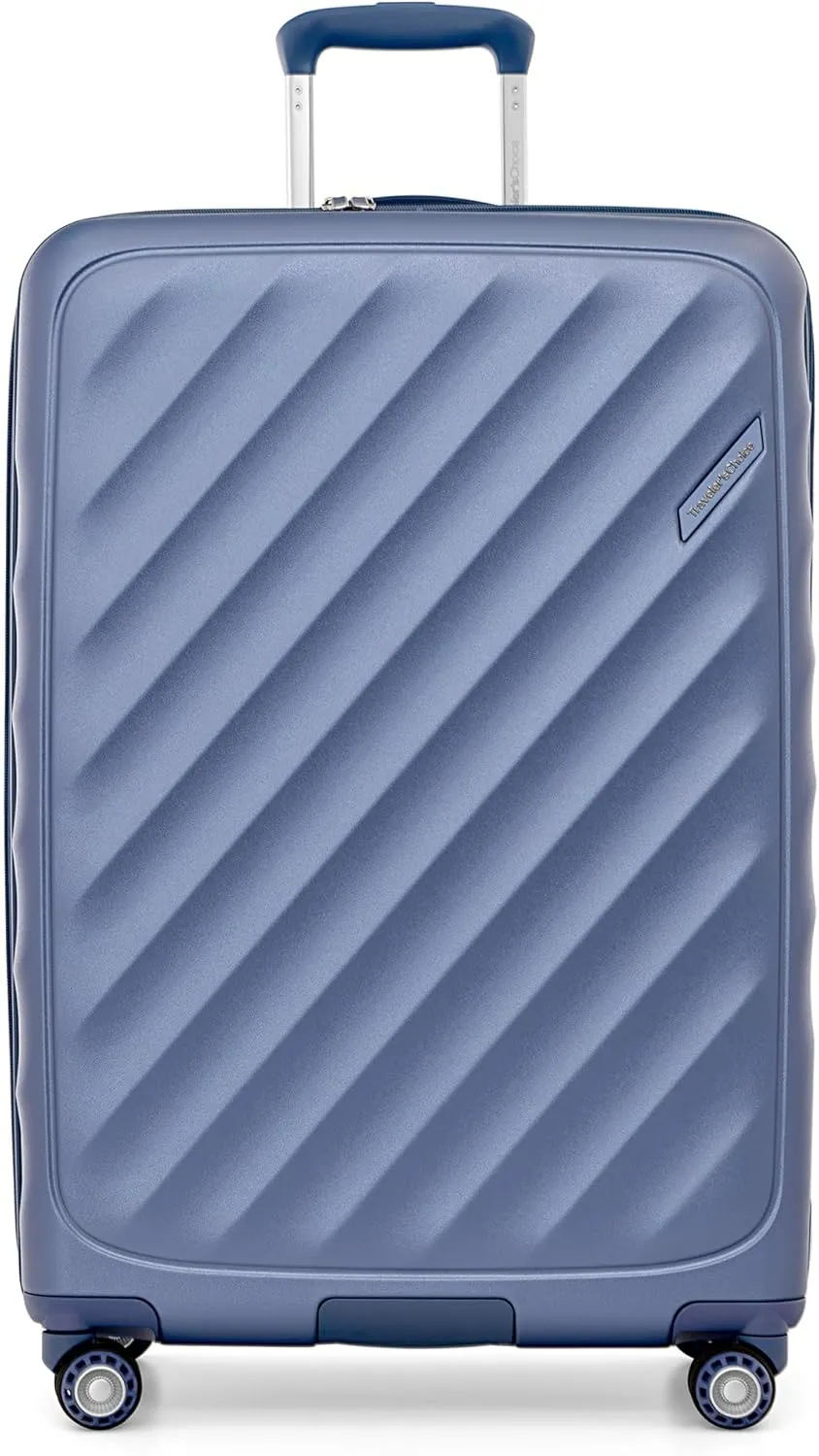 Traveler's Choice Elm Expandable Spinner Luggage, Matte Navy, 2 Piece Set