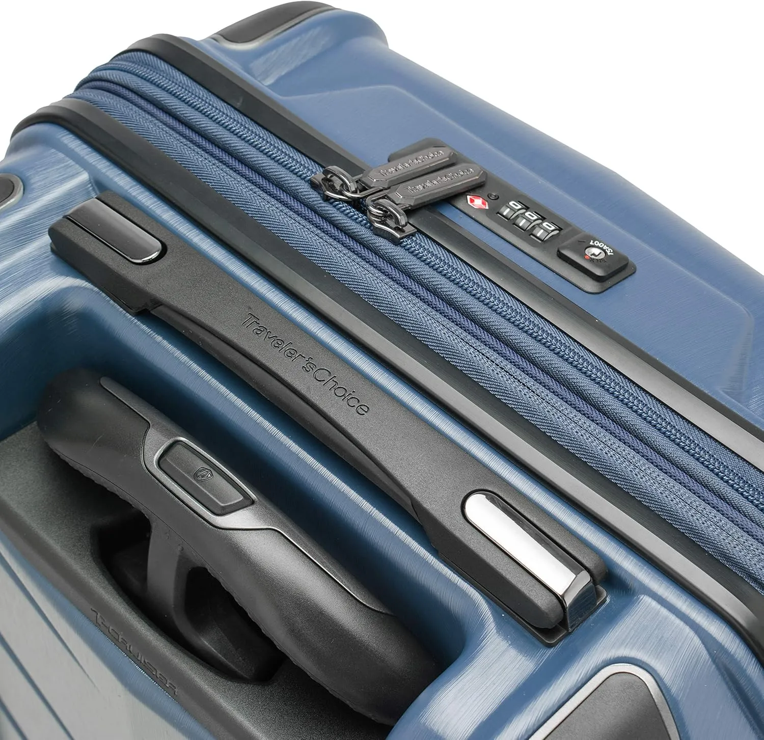 Traveler's Choice Hardside Expandable Spinner Luggage, Navy, Silverwood II (21-Inch)
