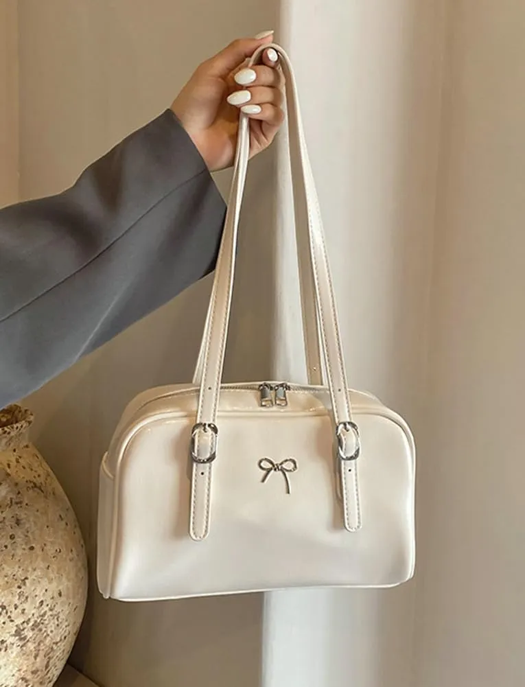 Trendy Boston Bag Women 2025 Spring Bowler Bag Top Handle Purse Shoulder Bags Satchel Handbags with Adjustable Strap