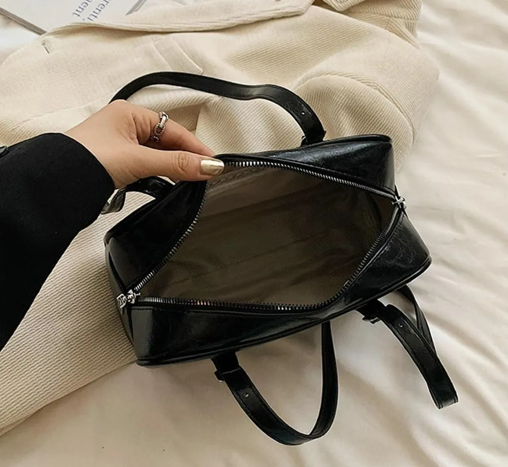 Trendy Boston Bag Women 2025 Spring Bowler Bag Top Handle Purse Shoulder Bags Satchel Handbags with Adjustable Strap