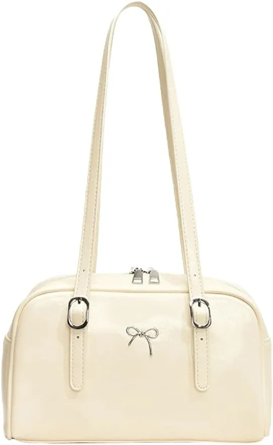 Trendy Boston Bag Women 2025 Spring Bowler Bag Top Handle Purse Shoulder Bags Satchel Handbags with Adjustable Strap