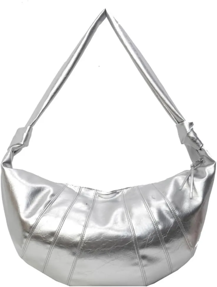 Trendy Crossbody Bag for Women Soft Vegan Leather Shoulder Tote Bag Large Dumpling Handbag Top Handle Satchel