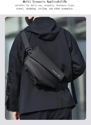 Trendy Montage Crossbody Bags for wen women, Upgrade Buckle Hiking Daypack, Waterproof Sling Chest Bag Backpack