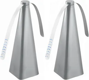 Treva Bug Fan, Fly Deterrent with Holographic Blades to Clear Bugs, Mosquitoes, and Flies, Battery Powered Fly Fan, Silver (2 Pack)