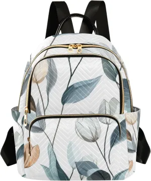 Tulip Simple Women Fashion Backpack Purse Multi Pockets Rucksack Travel Shoulder Bag，S