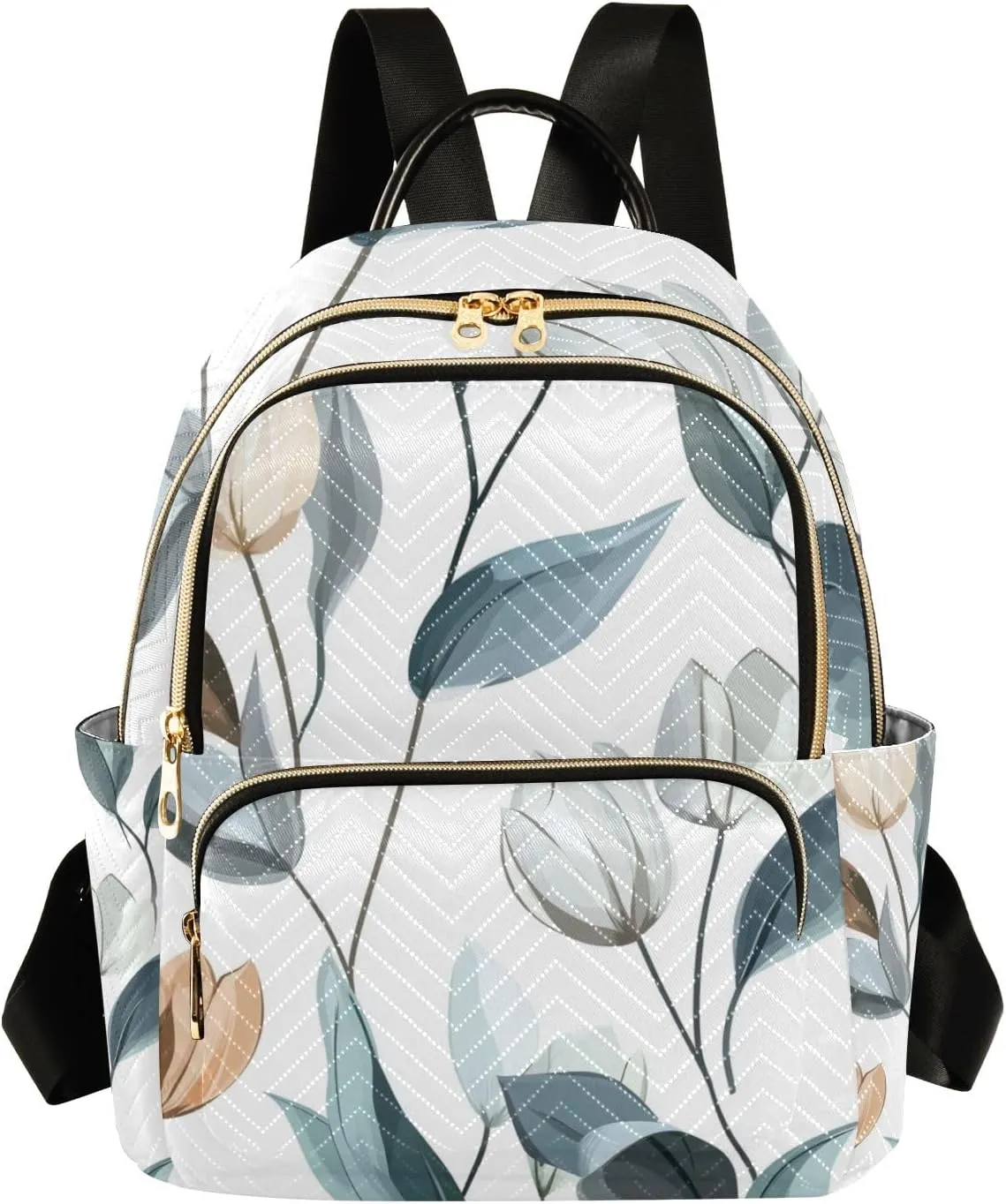 Tulip Simple Women Fashion Backpack Purse Multi Pockets Rucksack Travel Shoulder Bag，S