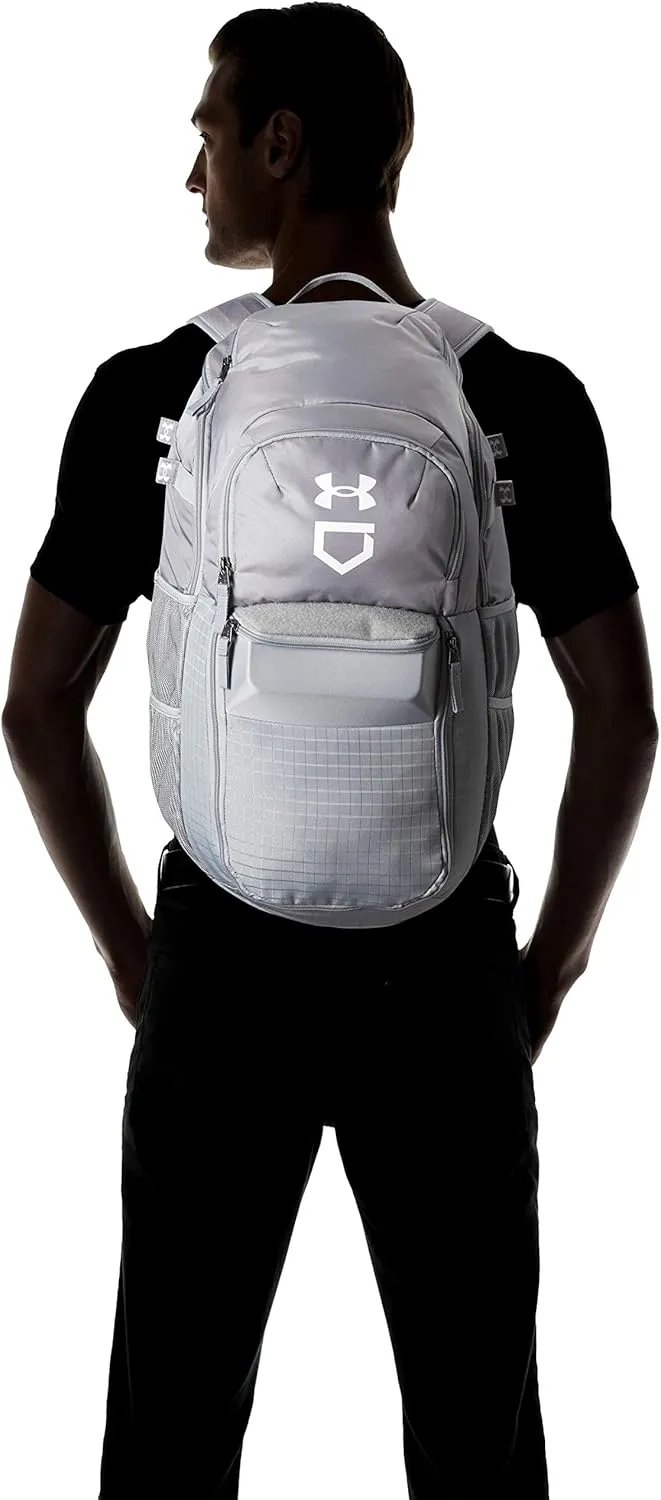 Under Armour mens Yard Baseball Backpack , Steel (035)/White , One Size