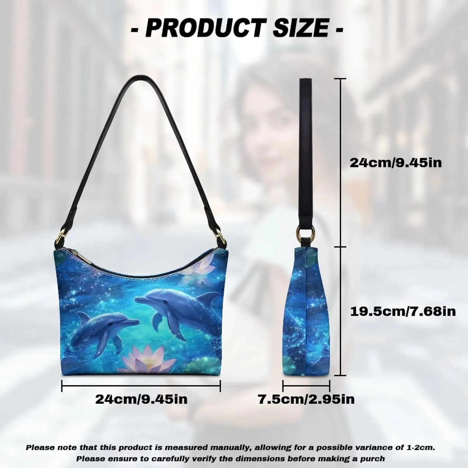 Underarm Shoulder Bag for Women Handbag with Zipper Fashion Top Handle Bag Work Travel Wallet Purse