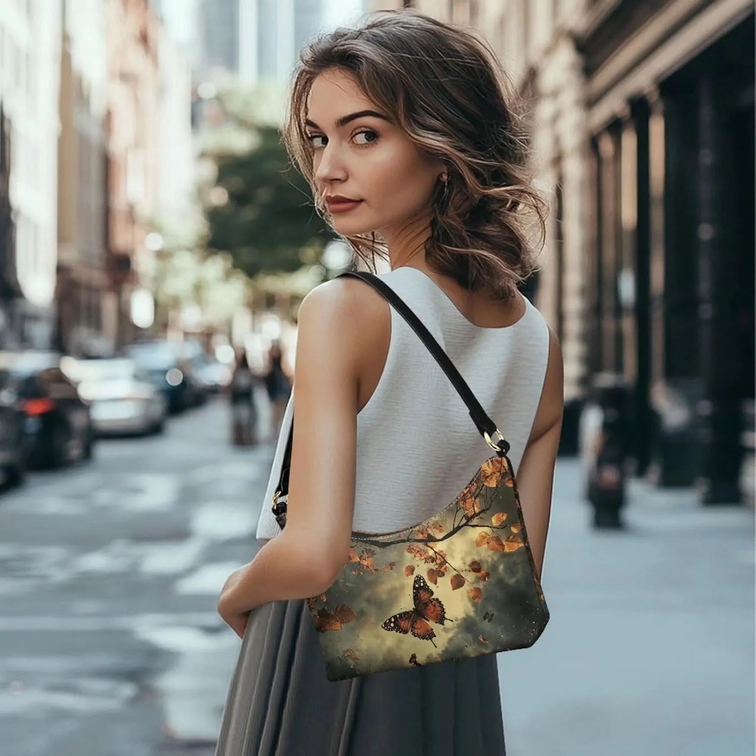 Underarm Shoulder Bag for Women Handbag with Zipper Fashion Top Handle Bag Work Travel Wallet Purse