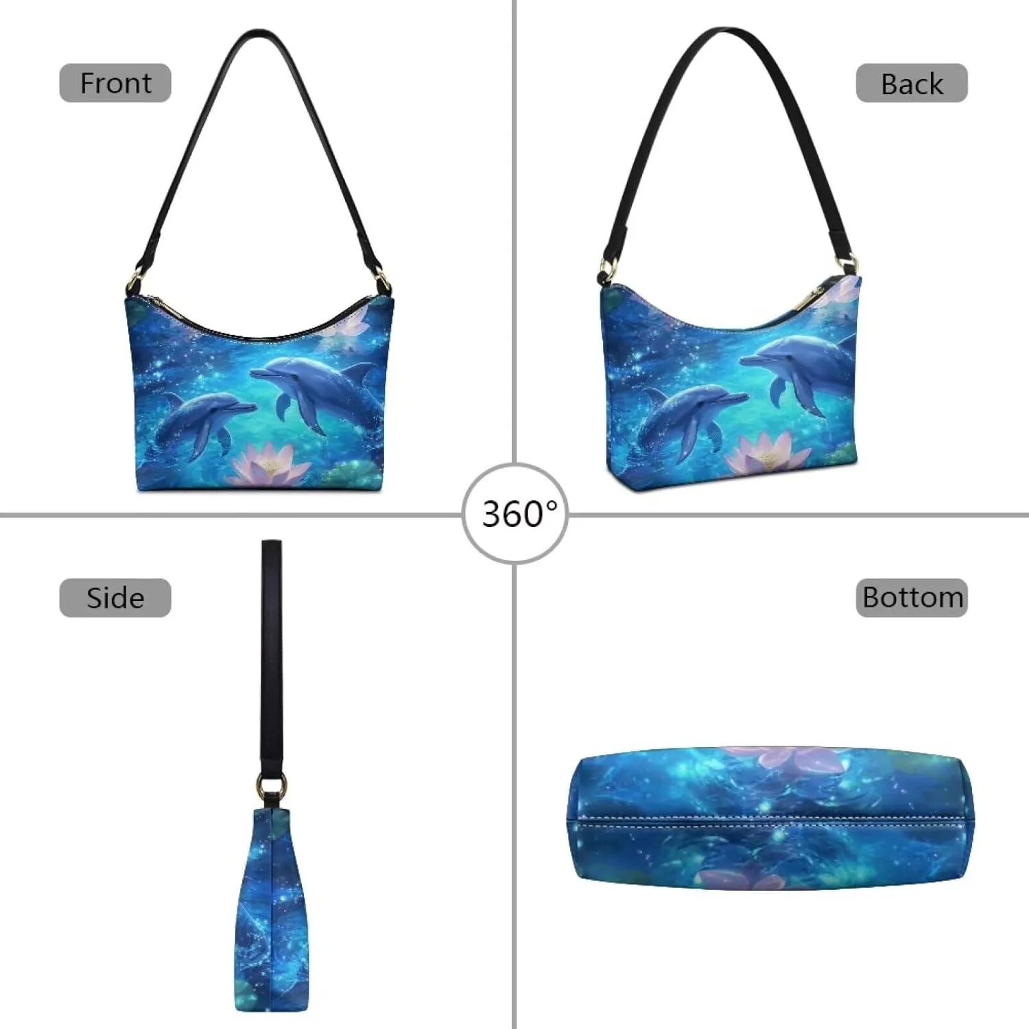 Underarm Shoulder Bag for Women Handbag with Zipper Fashion Top Handle Bag Work Travel Wallet Purse