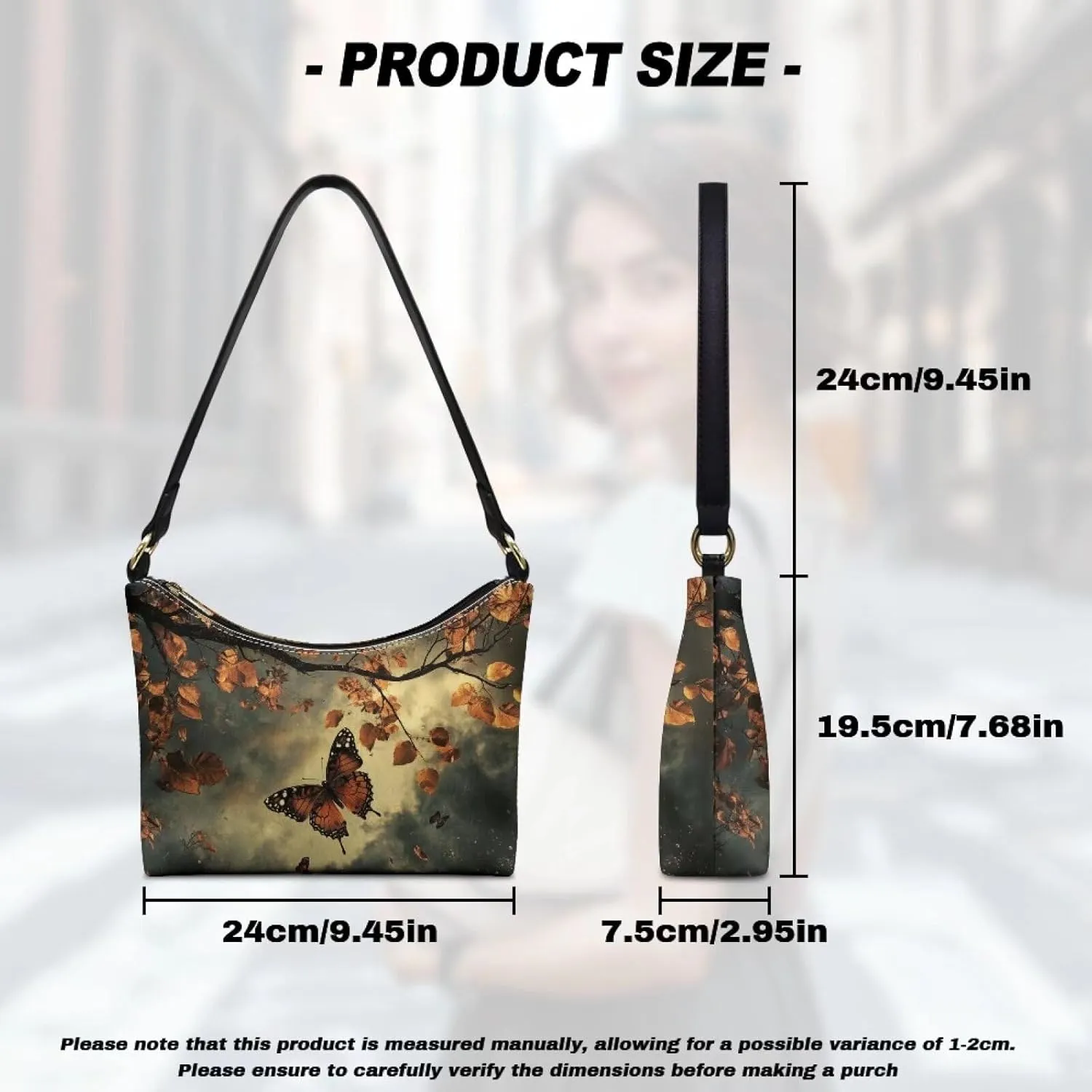 Underarm Shoulder Bag for Women Handbag with Zipper Fashion Top Handle Bag Work Travel Wallet Purse