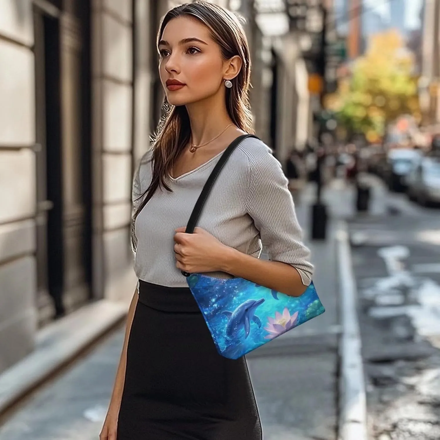 Underarm Shoulder Bag for Women Handbag with Zipper Fashion Top Handle Bag Work Travel Wallet Purse