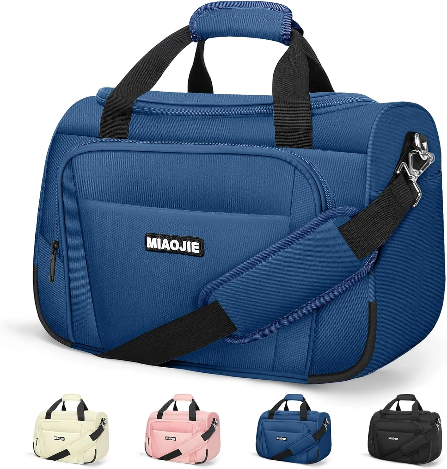 Underseat Carry On Luggage Lightweight Travel Tote Weekender Bag Overnight Duffle Bag for Travel, Travel Essentials Personal Item Travel Bag for Women and Men, Blue-16Inch