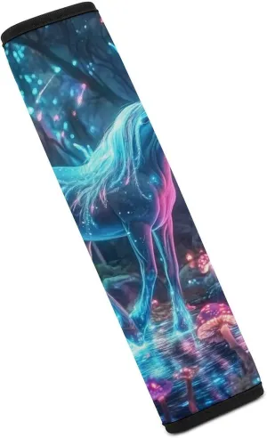 Unicornm Glowing Mushroom Forests Fashion Car Seat Belt Cover Pad for Shoulder Bag Camera Soft Comfort Accessories 1PCS