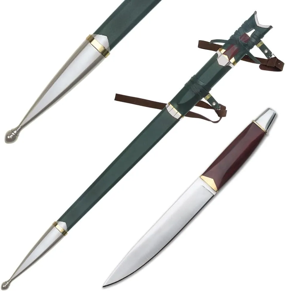 United Cutlery Lord of the Rings Sword of Strider Scabbard & Aragorn Hunting Knife | Officially Licensed LOTR Collectible | Replica from the Film Trilogy | Certificate of Authenticity
