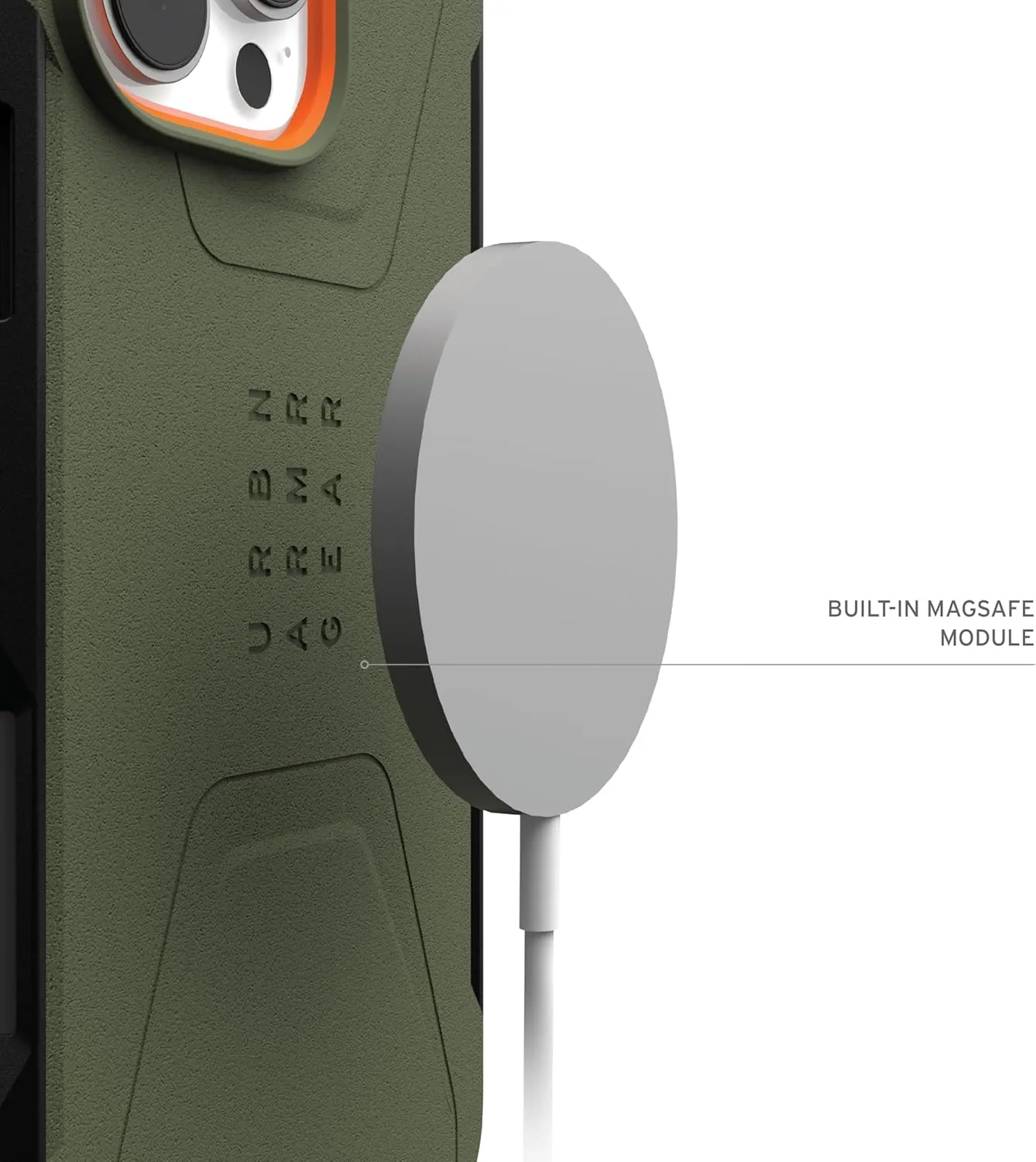 URBAN ARMOR GEAR UAG Designed for iPhone 16 Pro Max Case 6.9" Civilian - Compatible with MagSafe Charging Rugged Slim Sleek Shockproof Anti-Slip Military Grade Protective Cover, Olive Drab