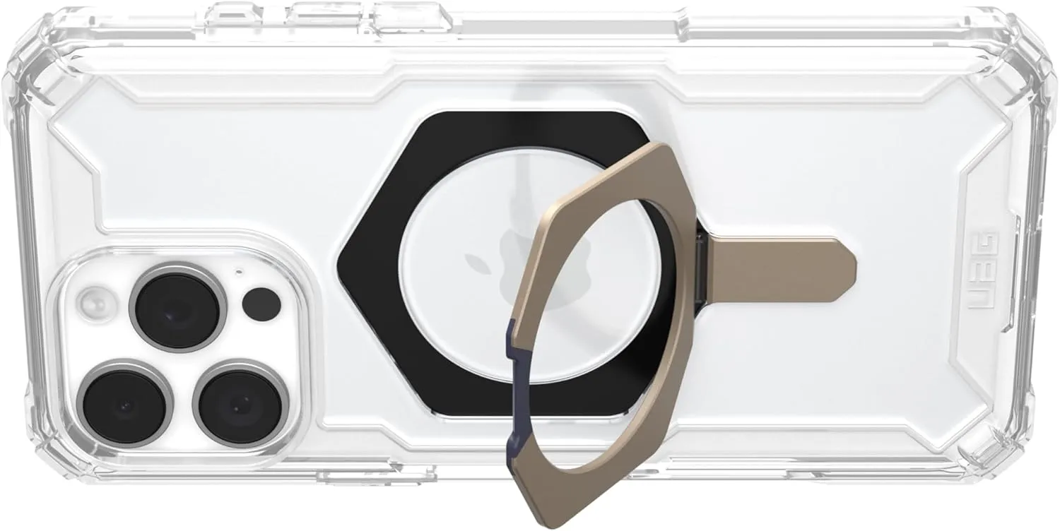 URBAN ARMOR GEAR UAG Designed for iPhone 16 Pro Max Case 6.9" Plasma XTE Clear/Titanium, Compatible with MagSafe Charging Rugged Shockproof Anti-Slip Military Grade Protective Cover with Kickstand