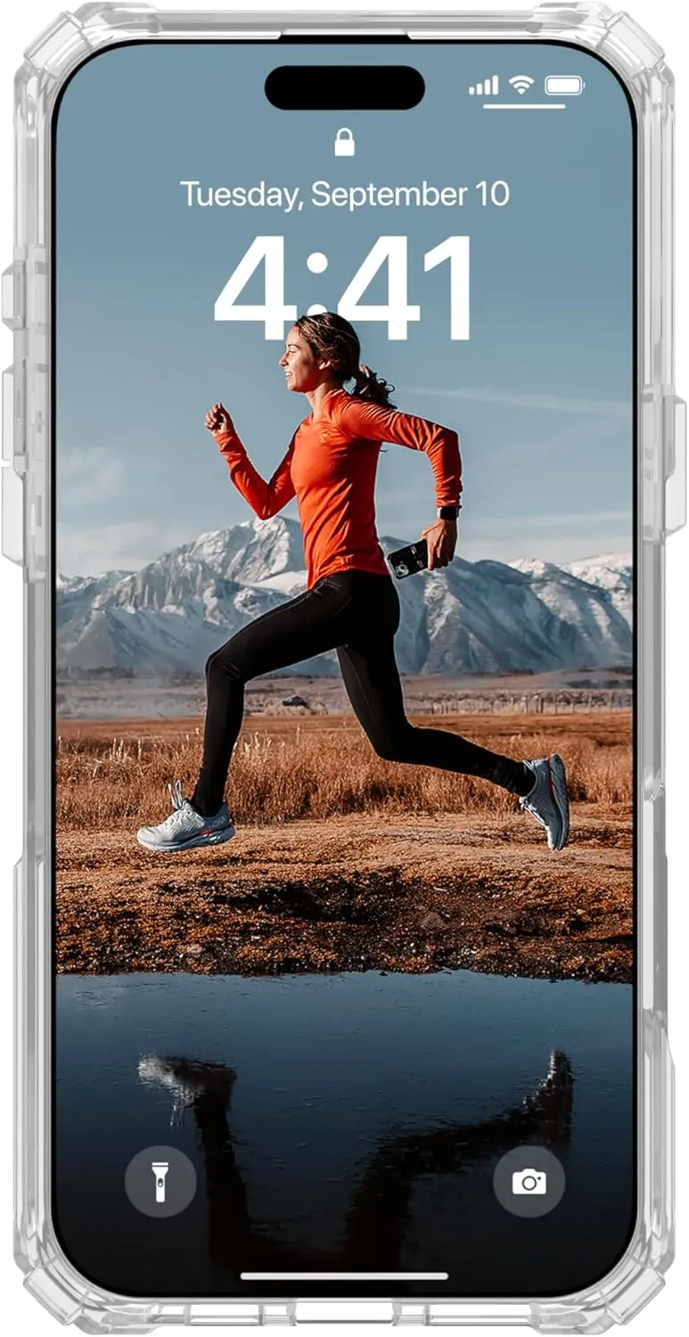 URBAN ARMOR GEAR UAG Designed for iPhone 16 Pro Max Case 6.9" Plasma XTE Clear/Titanium, Compatible with MagSafe Charging Rugged Shockproof Anti-Slip Military Grade Protective Cover with Kickstand