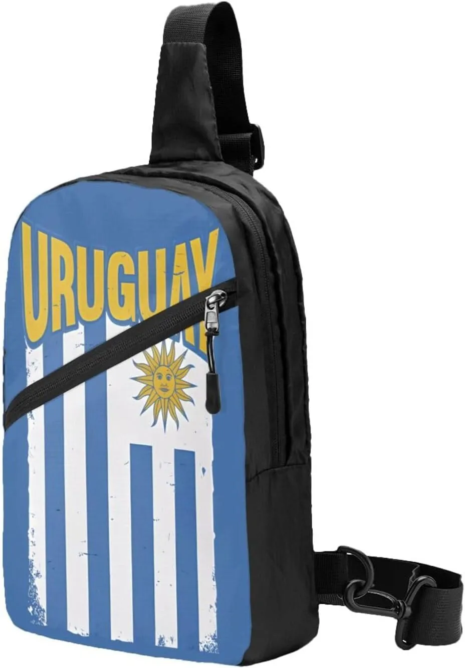 Uruguay Uruguayan Flag Crossbody Bag Portable Sling Bags Foldable Chest Daypack Reusable Sports Shoulder Backpack Diagonally Casual Rucksack Travel Bag