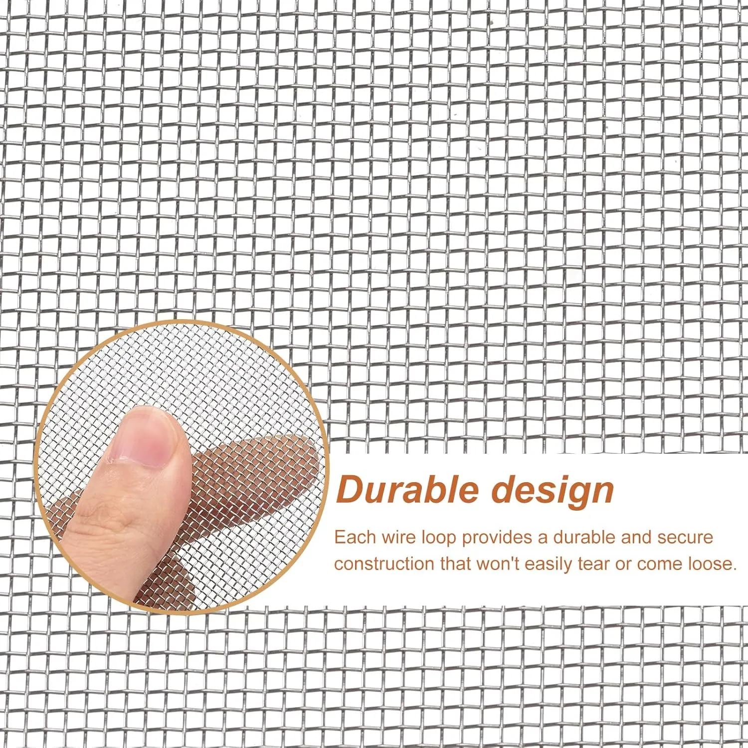 uxcell 20 Mesh 304 Stainless Steel Woven Wire Mesh Screen, 59 inch x 39 inch Hard and Heat Resisting Wire Mesh for Wall, Hole, Garden, DIY Project, Never Rust, Easy to Cut