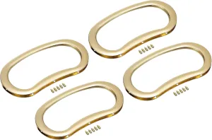 uxcell Oval Handbag Handles, 4Pcs 4.17" Metal Purse Handles Handbag Handles Replacement for Tote Purse Making DIY Craft, Gold