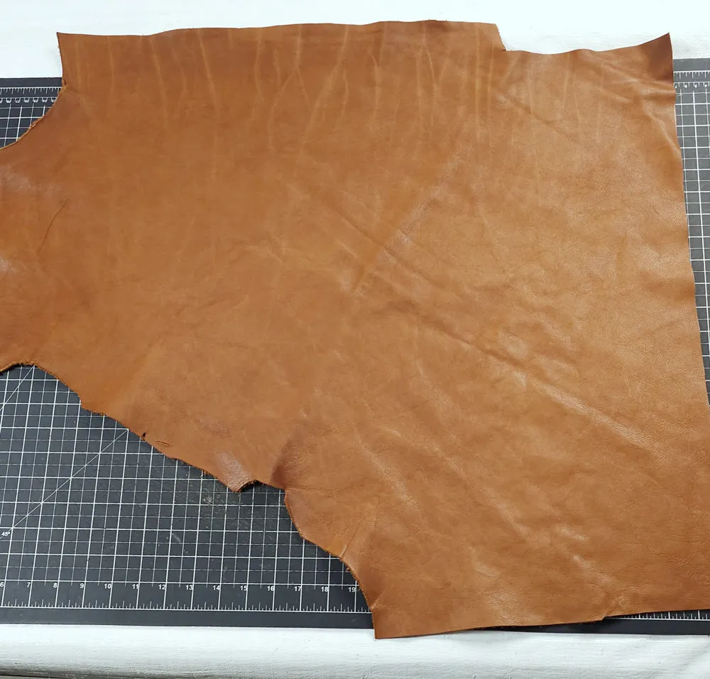 Vegetable Tanned Leather Scraps – Full Grain Remnants in Tan, Saddle Tan & Forest Green
