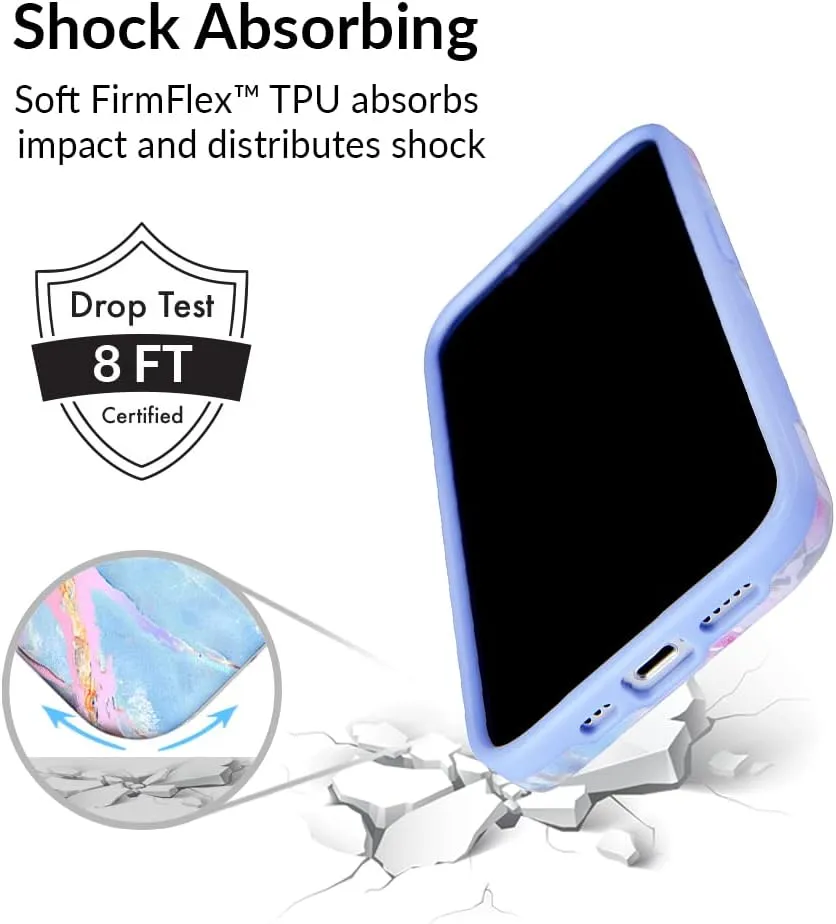 VELVET CAVIAR for iPhone 14 Case Marble - Girly Cute Protective Cover for Women - Compatible with MagSafe - 10ft Drop Tested - Holographic, Blue, Pink